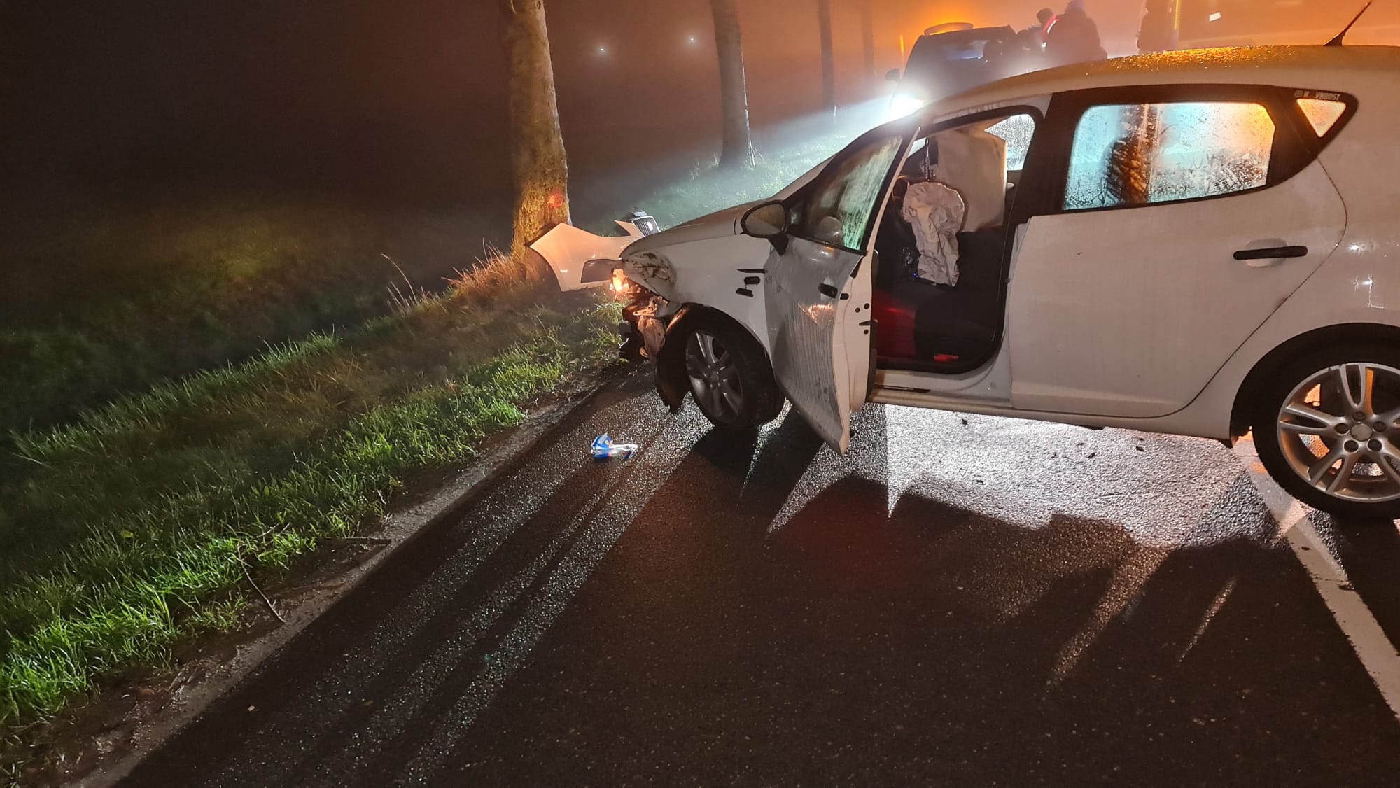 Ongeval door mist in Waarland