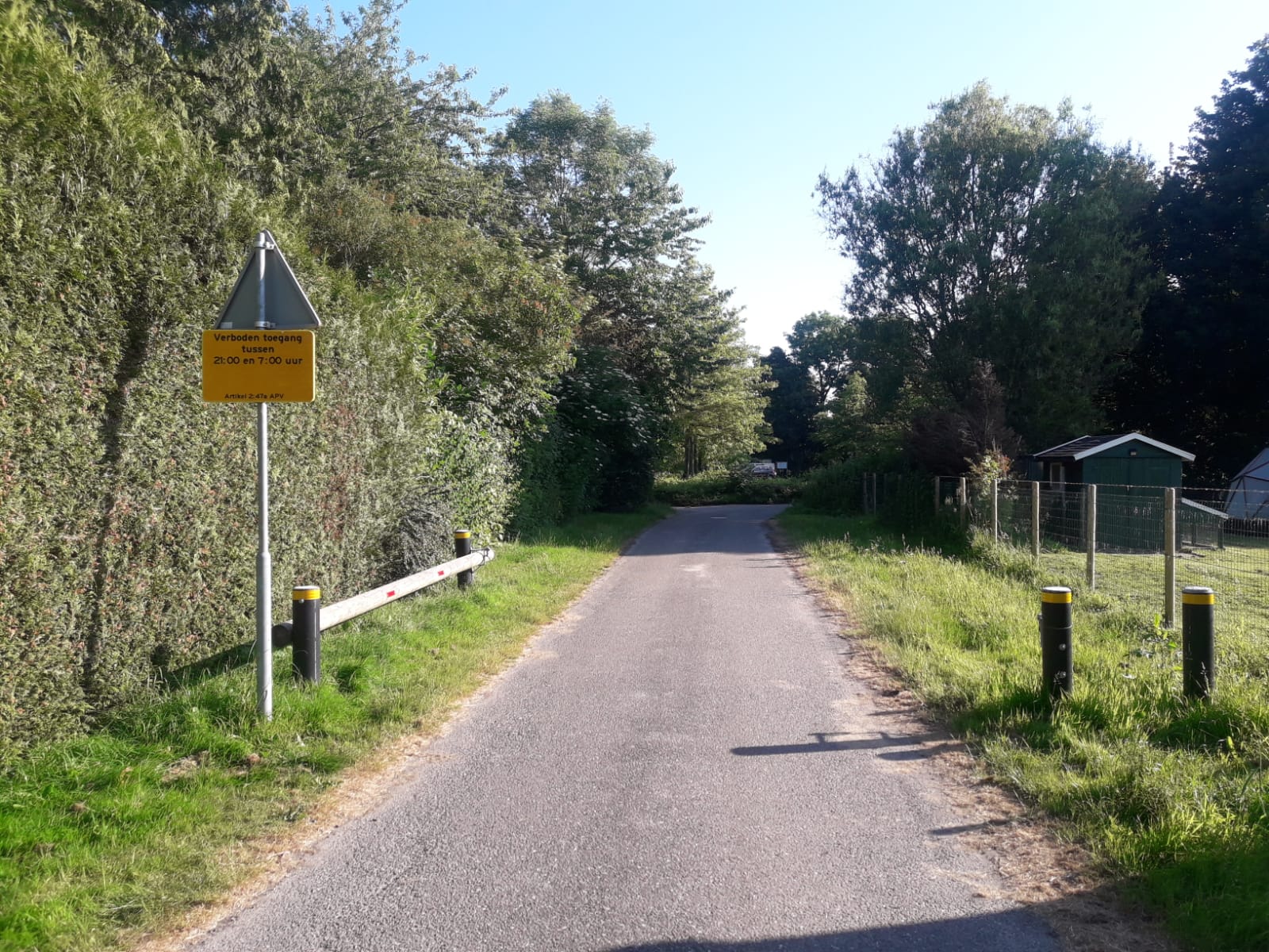 Nachtelijke afsluiting De Leijen bij Hensbroek in de zomermaanden