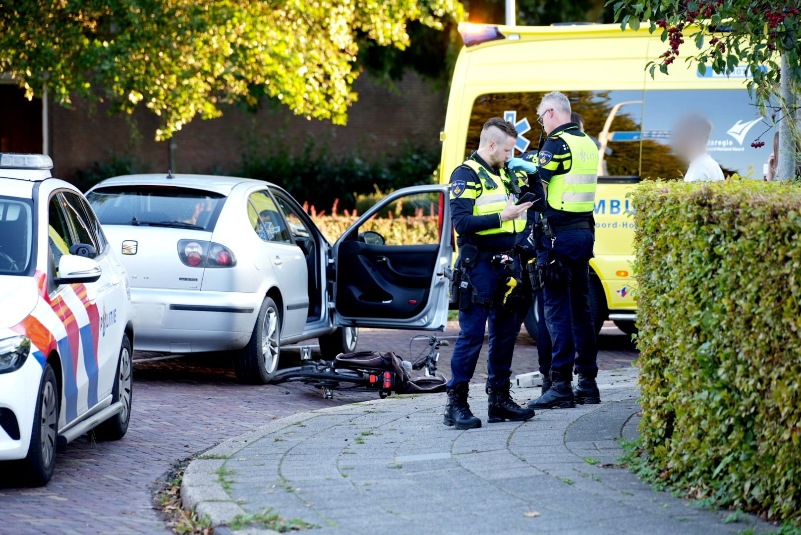 Fiets door auto overreden in Wognum