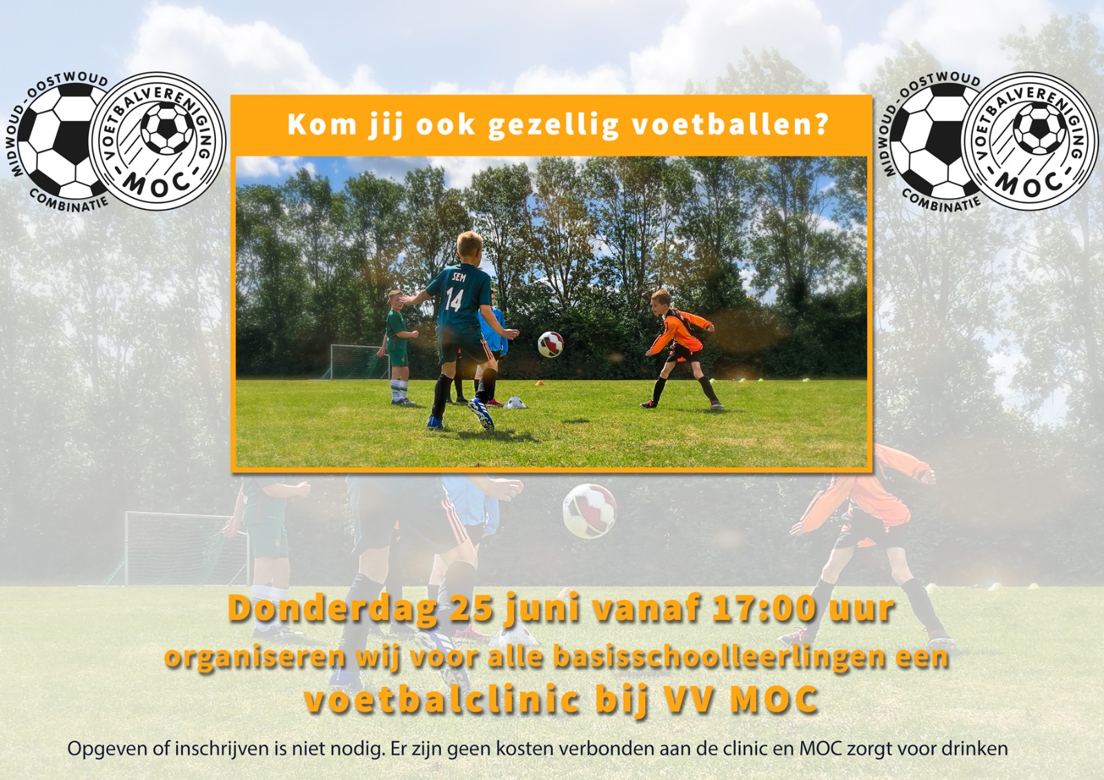 Voetbalclinic bij MOC Midwoud